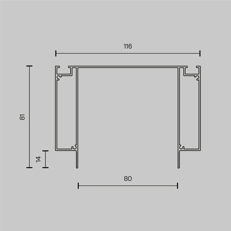 Комплектующие для светильника Technical ALM-11681-PL-W-2M