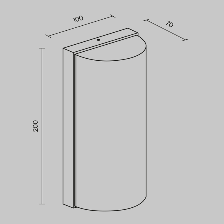 Настенный светильник (бра) Outdoor O454WL-L10GF3K1