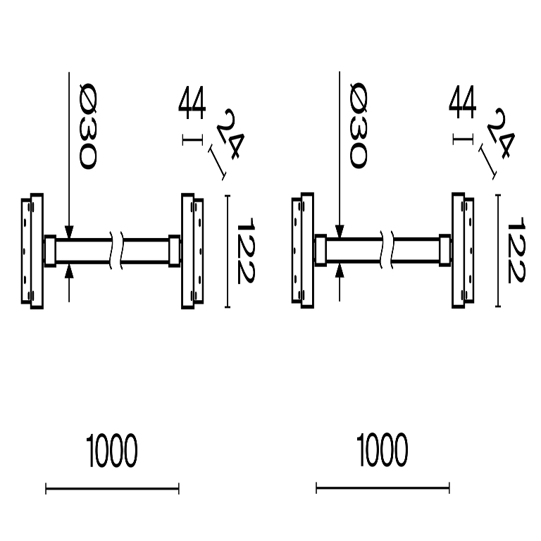Трековый подвесной светильник Technical TR101-2-20W3K-B