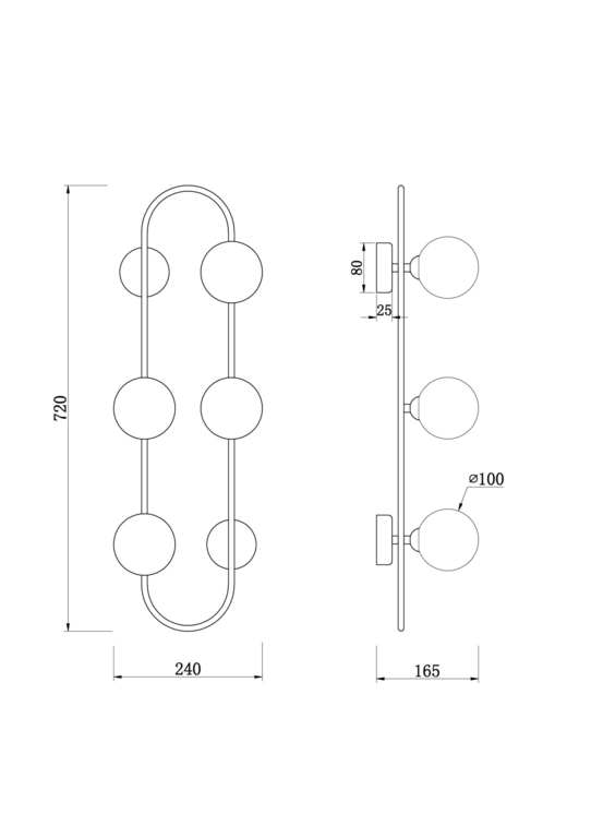 Настенный светильник (бра) Freya FR5233WL-04BS1