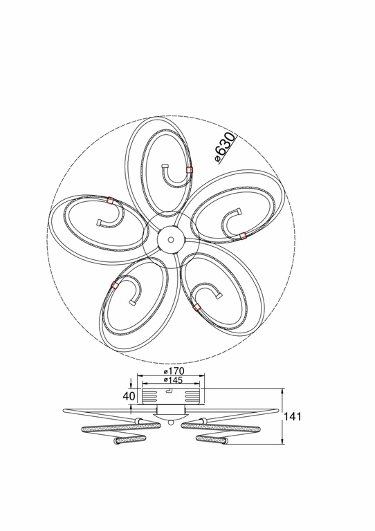 Потолочный светильник Freya FR6017CL-L60CH