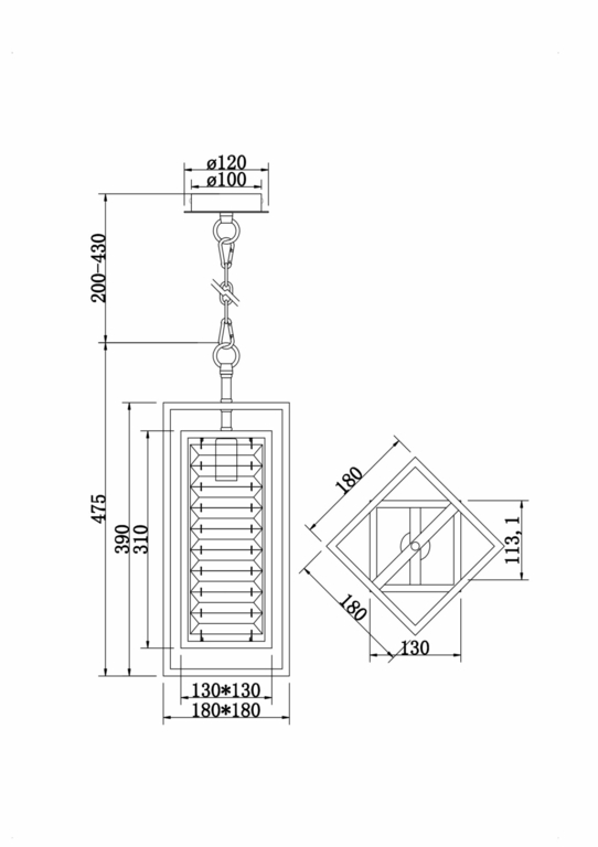 Подвесной светильник Maytoni MOD060PL-01G
