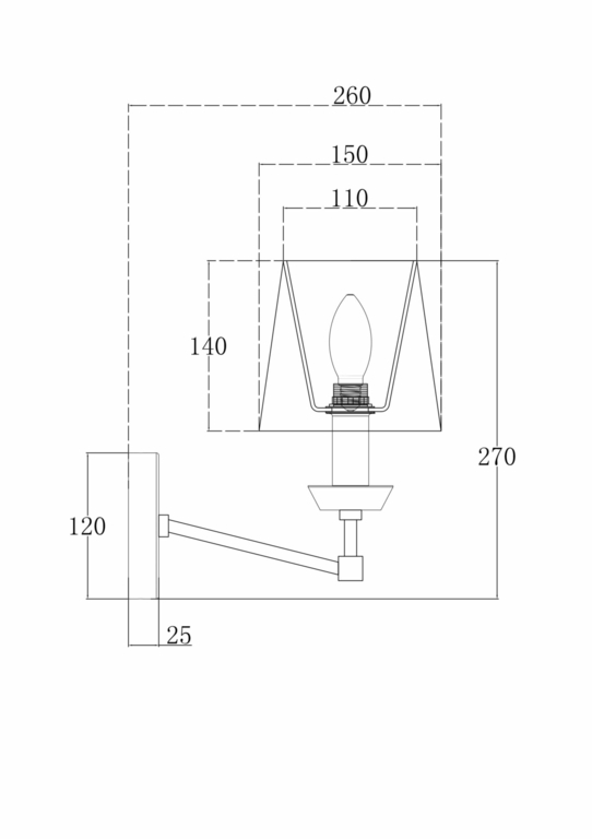 Настенный светильник (бра) Maytoni MOD064WL-01N