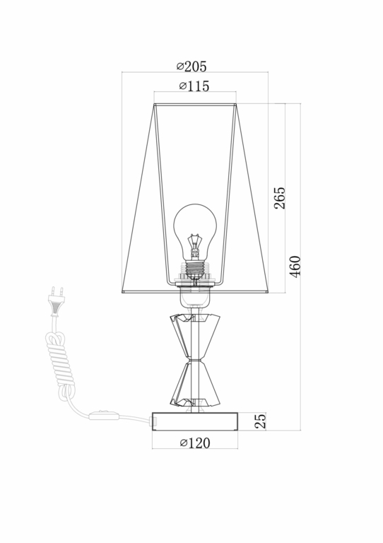 Настольный светильник Maytoni MOD078TL-01CH