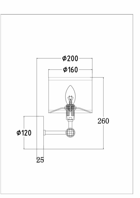 Настенный светильник (бра) Maytoni MOD088WL-01BS