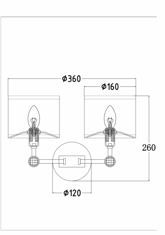 Настенный светильник (бра) Maytoni MOD088WL-02BS