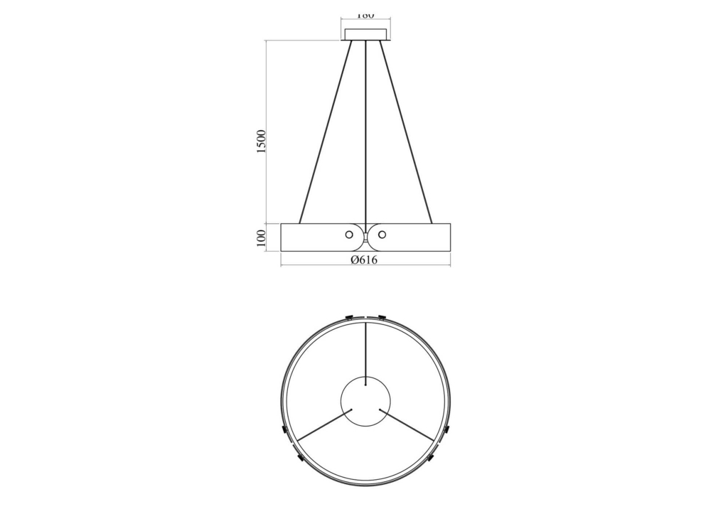 Подвесной светильник Maytoni MOD309PL-L30GR4K