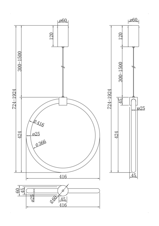 Подвесной светильник Maytoni MOD315PL-L20CH3K