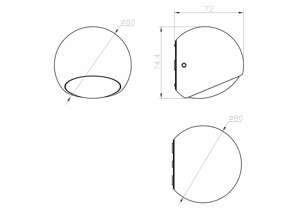 Настенный светильник (бра) Outdoor O032WL-L3B3K